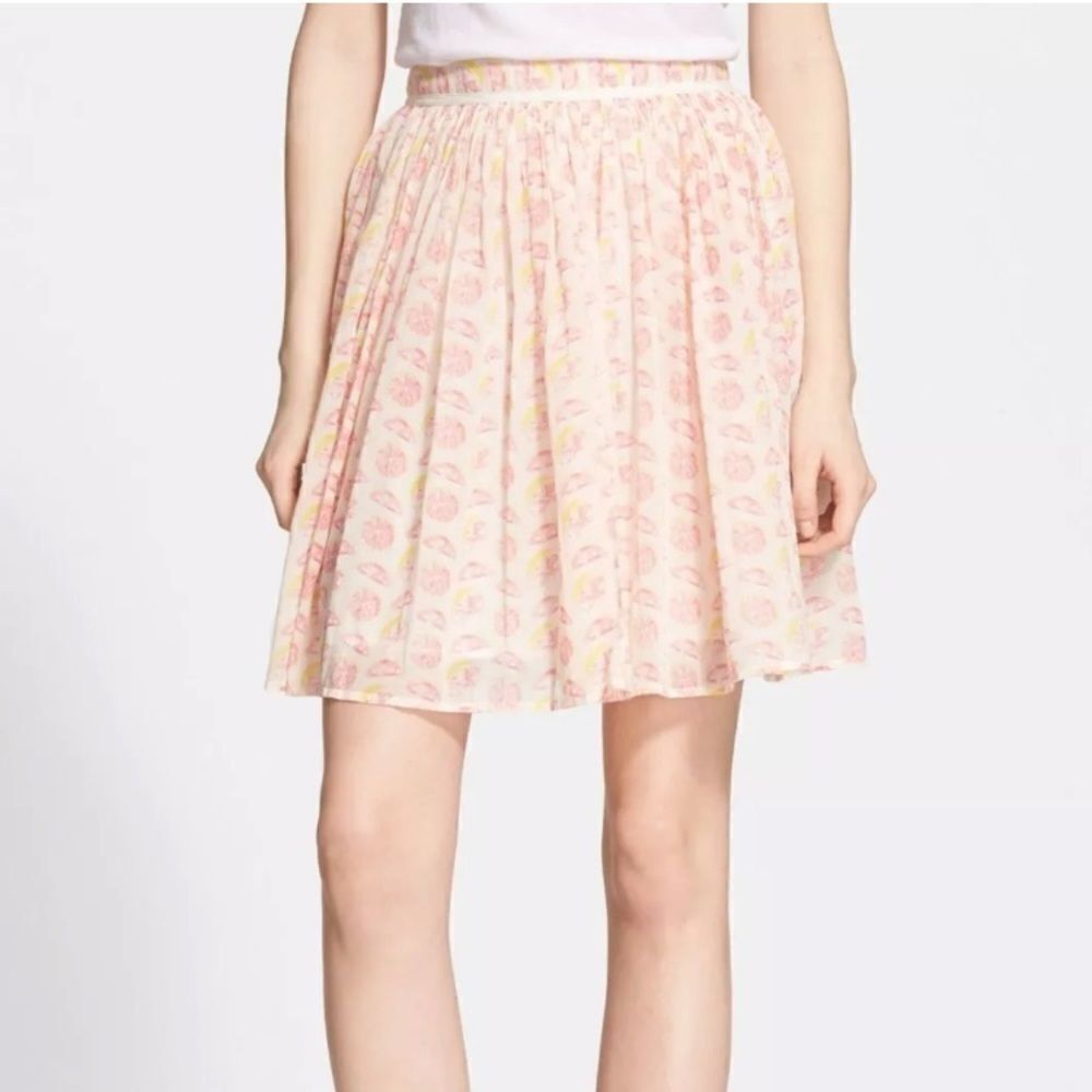 Joie | Sacha B Patterned Pleated Skirt
